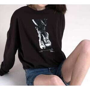 NEW CPRESS STUDIO wasting time cozy sweatshirt in black